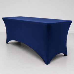 Vente en gros impression personnalisée Logo Rectangle fête Spandex mariage couvre Table couverture noir mariage décoration nappe - Product Image 1