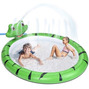 Inflatable Frog Water Sprinkler Pool For Kids Outdoor Play 100-500kg Capacity - Product Image 5