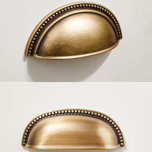 Solid Brass Shell Handle Modern Gold Wardrobe <strong>Door</strong> Handle Drawer Cabinet Kitchen <strong>Bedroom</strong> Shoe Rejection - Product Image 4