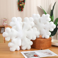 Coussin en peluche flocon de neige blanc dessin animé, oreiller unisexe en forme d'ours, tapis de sol décoratif pour la maison, rembourré en PP, coussin de sieste ou coussin de chaise, cadeau pour filles