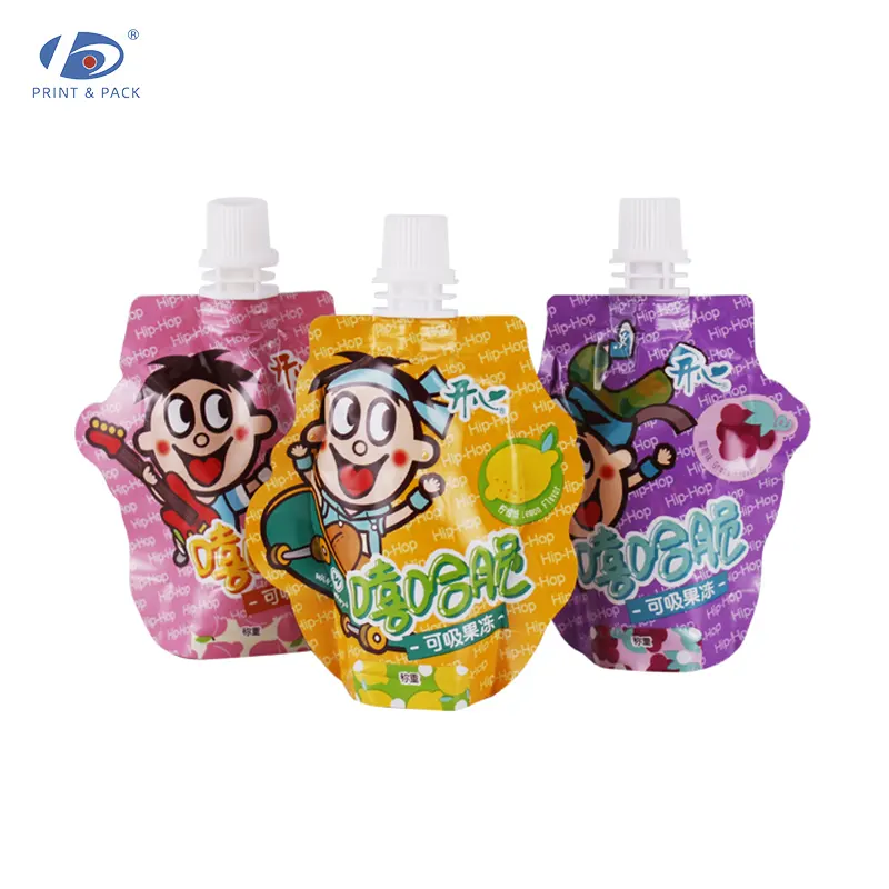 Cấp Thực Phẩm Tùy Chỉnh Tái Sử Dụng Uống Pouch Cho Nước Trái Cây Puree Spout Pouch Túi Với Vòi Bao Bì Chất Lỏng