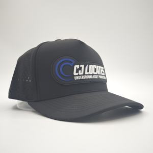 Casquettes de golf personnalisées avec logo en patch PVC, motif léopard/à pois, performance réglable, 5 panneaux, noires, casquettes de baseball sportives - Product Image 4