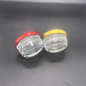 Venta al por mayor de tarros de almacenamiento de vidrio para alimentos, mermelada de fruta, gelatina, mantequilla de maní, vacío, 30ml, forma cónica, tarros de vidrio de caviar con tapa de metal - Product Image 5