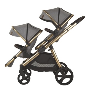 Passeggino 3 in 1 di Design per Neonati con Seduta Alta, Carrozzina per Neonati con Passeggino Doppio per Bambini - Product Image 4