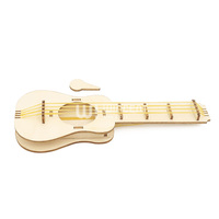 Wincent Diy Wooden Ukulele Guitar Model Kit 3d Puzzle Musical Instrument Stem Craft Toy String Playable Gift Kids