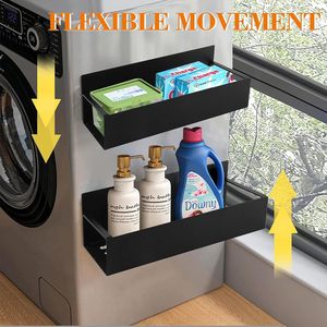 Paquete de 4 estantes magnéticos de Metal para especias, estantes organizadores, soportes y estantes de almacenamiento para refrigerador, microondas, uso lateral - Product Image 4