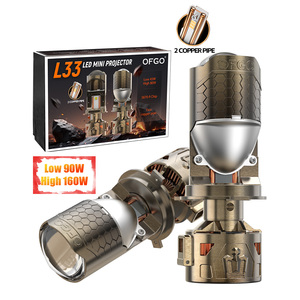 Lente LED Mini H4 Redsea L33 Y6, 160W 30000LM, Lente de Faro LED H4 6000K, Lentes LED Láser H4, Faro Proyector - Product Image 1