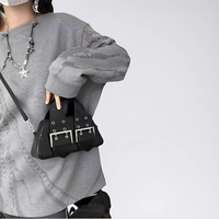 Tas Tangan Mini Model Buckle Y2K |   Tas Selempang Kulit PU |   Tas Selempang Estetika Edgy untuk Streetwear