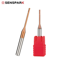Fraise à queue longue en carbure monobloc à 60 degrés pour rainurage profond, micro-diamètre, queue de fraisage à déport, pour usinage profond de l'acier sur CNC