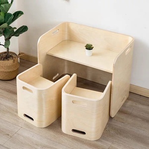 Ensemble de table d'apprentissage pour bébé en bois moderne monobloc pour chambre, école ou salon peut être acheté séparément - Product Image 1
