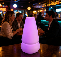 Lampe de sol LED d'extérieur rechargeable, étanche IP65, à intensité variable, avec télécommande, lumière d'ambiance, décoration pour Noël, Halloween, patio, piscine
