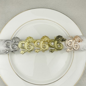 Anneaux <span class=keywords><strong>serviette</strong></span> en métal dragon, déco <span class=keywords><strong>de</strong></span> <span class=keywords><strong>table</strong></span>, rond <span class=keywords><strong>de</strong></span> <span class=keywords><strong>serviette</strong></span> - Product Image 3