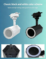 Projecteur sur rail Bluetooth avec haut-parleur, lumière d'ambiance rotative et à intensité variable pour salle de jeux et bureau