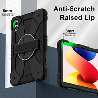 Étui antichoc robuste pour Redmi Pad 2 Pro 12.1 Poco Pad M1 2025 avec support rotatif à 360°, dragonne et bandoulière, bicolore OEM ODM
