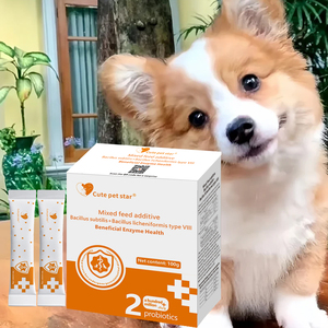 Probiotiques pour chiens et chats avec technologie Coated Tech, supplément digestif à 2 millions de bactéries vivantes pour soulager la <span class=keywords><strong>diarrhée</strong></span> et les odeurs des excréments - Product Image 1