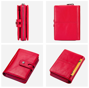 Contact's <strong>Bifold</strong> Genuine Leather Wallets for Women Wholesale Ladies Card Coin Wallet <strong>Purse</strong> - Product Image 3