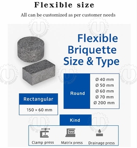 เครื่องอัดก้อนรูปทรงสี่เหลี่ยมผืนผ้ากำลังการผลิตสูง สำหรับสายการผลิตก้อนเชื้อเพลิงจากแกลบ ขี้มะพร้าว และขยะชีวภาพ - Product Image 4