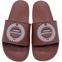 Logo personnalisé Guess Sandales plates anti-glissantes à bout ouvert pour femmes pour la plage Position haute