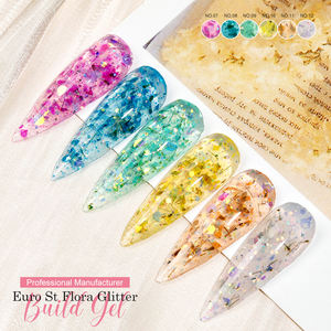 Gel de Construction Professionnel pour Ongles à Marque Blanche, Nouveau, Meilleure Vente, Gel de Construction <span class=keywords><strong>Flora</strong></span> Glitter pour Ongles - Product Image 1
