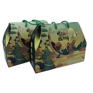 กล่องกระดาษพกพาสำหรับเทศกาลเรือมังกรสุดหรู บรรจุภัณฑ์ของขวัญซงซี ถุงกระดาษ - Product Image 5