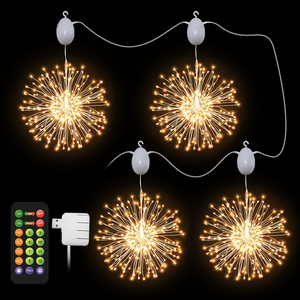 Luces <span class=keywords><strong>Led</strong></span> impermeables con rotación de Motor para Navidad, iluminación de fuegos artificiales con cable de cobre para Decoración, con USB, Starburst, IP44 - Product Image 1