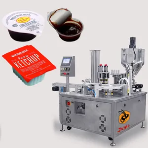 Restaurant Use 1oz 2oz 5oz Dipping Sauce Cup Filling Packing Machine Hot BBQ Sauce Cup Filling Sealing Machine