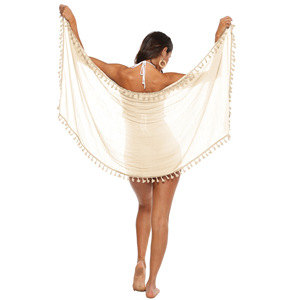 Fabriek Groothandel Kwastje Puur Strand Pareo Sarong Wrap Rok Badpak Cover Up - Product Image 6