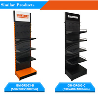 Présentoir de Sol sur Mesure en Métal pour Panneau Perforé avec Accessoires Suspendus pour Commerce de Détail, Quincaillerie et Marchandise en Magasin