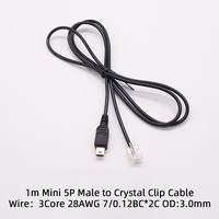 Cable de Carga Mini USB 5P Macho, Conductor de Cobre, PVC 22/28AWG, 5V 0.8A, para Computadora