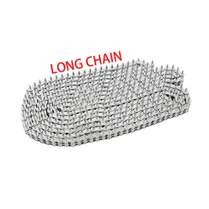 Yüksek sıcaklık söndürme dövme endüstriyel sınıf paslanmaz çelik içi boş makaralı zincir kalın uzun zincir