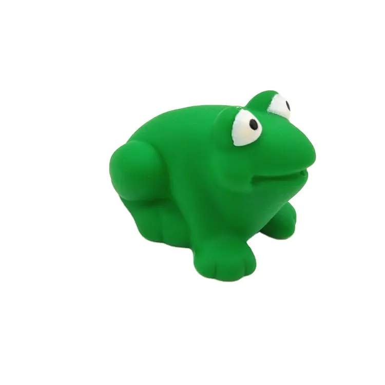 도매 고무 개구리 Juguetes 소프트 저렴한 플라스틱 바다 동물 아기 웅덩이 목욕 장난감