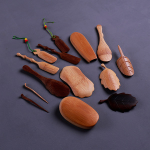 Bamboo <b>Tea</b> Scoops Leaf Shape Traditional Chinese Eco Friendly <b>Tea</b> Ceremony Utensils <b>Set</b> - Product Image 3