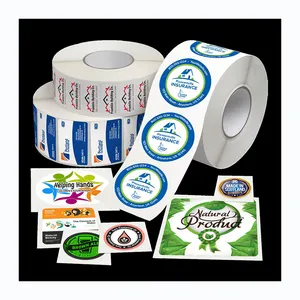 Labels With Your Business Logo For Shop Branding Packaging Promotion Social Media Paper Stickers Custom