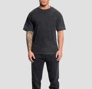 T-shirt personnalisé en coton épais, coupe courte, streetwear de haute qualité, t-shirt oversize vierge, t-shirt de créateur à col rond et coupe carrée - Product Image 1