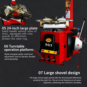 เครื่องเปลี่ยนยางแบบแขนแกว่งคุณภาพสูงจากโรงงานโดยตรง ขนาด 10"-22" เครื่องเปลี่ยนยางเคลื่อนที่ยอดนิยม ใช้ในอู่ซ่อมรถยนต์ - Product Image 2