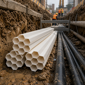 Tubo a Nido d'Ape in PVC Bianco di Alta Qualità a <span class=keywords><strong>7</strong></span> Fori per Protezione Cavi di Telecomunicazione OEM ODM - Product Image 4