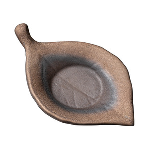 Soucoupe à thé en céramique rétro, forme irrégulière, résistante à la chaleur, pour la cérémonie du thé Kung Fu, usage domestique, origine Dehua - Product Image 5