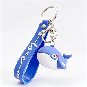 Llavero Personalizado con Correa de Muñeca, Figura de Goma Suave, Impresión UV Ecológica en PVC 3D, Moldeado por Inyección, Promocional - Product Image 3