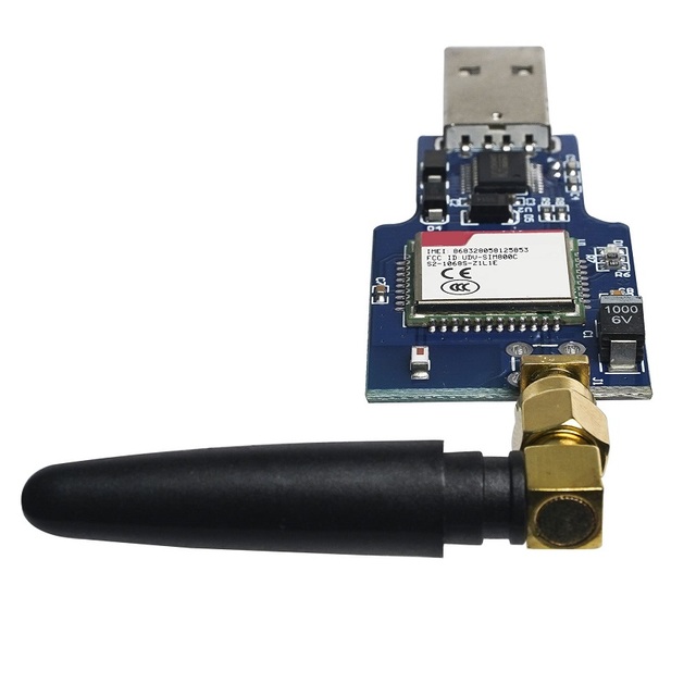 USB GSM Module Quad-band Serial Port GSM GPRS SIM800 SIM800C Module for Wireless BT SMS Messaging With Antenna Electronic Module