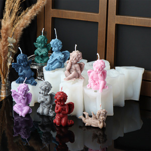 Molde de silicona DIY de ángel para velas, libro de lectura, ángel de música Pipa, molde de resina para jabón, molde de ángel lindo para decoración de regalos hechos a mano - Product Image 2