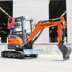 Мини-экскаватор Infront для сада и сельского хозяйства, гусеничный, 3,5 тонны, с гидравлическим приводом, гарантия на двигатель 1 год - Product Image 5