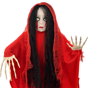 โครงกระดูกกระดูกพลาสติกแขวนโครงกระดูกฮาโลวีนพร้อมความร้อนสีแดงสำหรับบ้าน<span class=keywords><strong>ผี</strong></span>สิงอุปกรณ์ตกแต่งหนี - Product Image 5