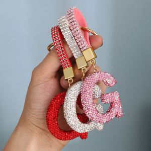 Porte-clés en métal avec lettres anglaises en cristal coloré à faire soi-même, avec strass, pour clés de voiture, jouet - Product Image 5