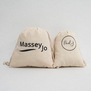 Custom Design Drawstring <b>Bags</b> for Packing Small Cotton <b>Bag</b> Double Strings - Product Image 6