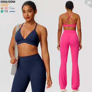 XW-52736 Femmes Vêtements de sport Fabricant Soutien-gorge de sport dos nu col en V Bretelles réglables Course à pied <span class=keywords><strong>Exercice</strong></span> Gym Wear - Product Image 1