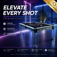 Mesa de Billar Americana de Lujo, Profesional, de Vidrio, de 7, 8 y 9 pies, Estándar, para Billar de Nueve Bolas y Snooker, para Uso en Casa, Club o Torneos