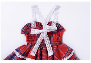 Nuevo Vestido de Niña con Encaje y Cinturón, Estilo Pastel, para Verano - Product Image 5