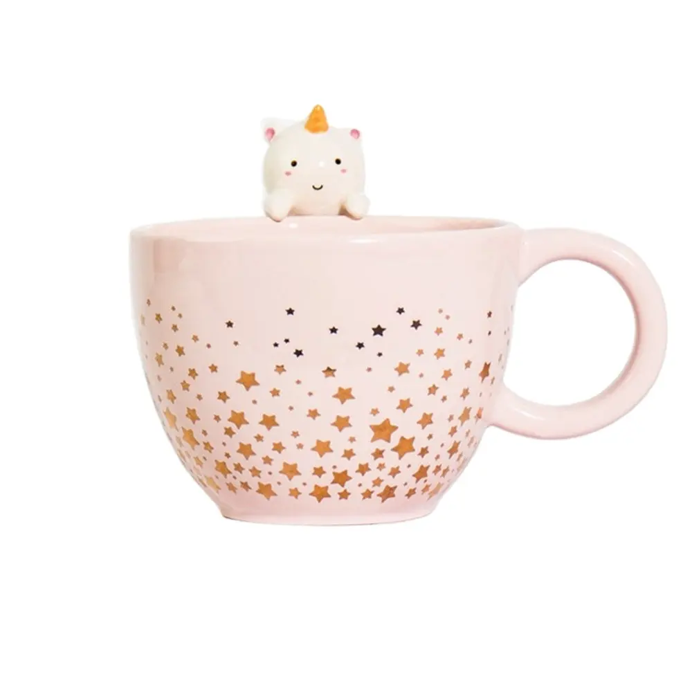 Tazas y tazas personalizadas con estampado de unicornio rosa para niñas, ideal para regalos, tazas de cerámica, venta al por mayor
