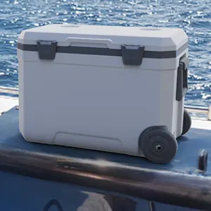 45L carrinho ao ar livre com roda incubadora veículo pesca grande capacidade food Cooler camping fresco-mantendo caixa