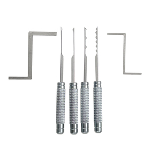 Jeu de 6 outils de serrurier Goso Kabba <span class=keywords><strong>en</strong></span> argent, avec poignée ronde, pour outils de serrure, fournitures d'outils de quincaillerie - Product Image 3